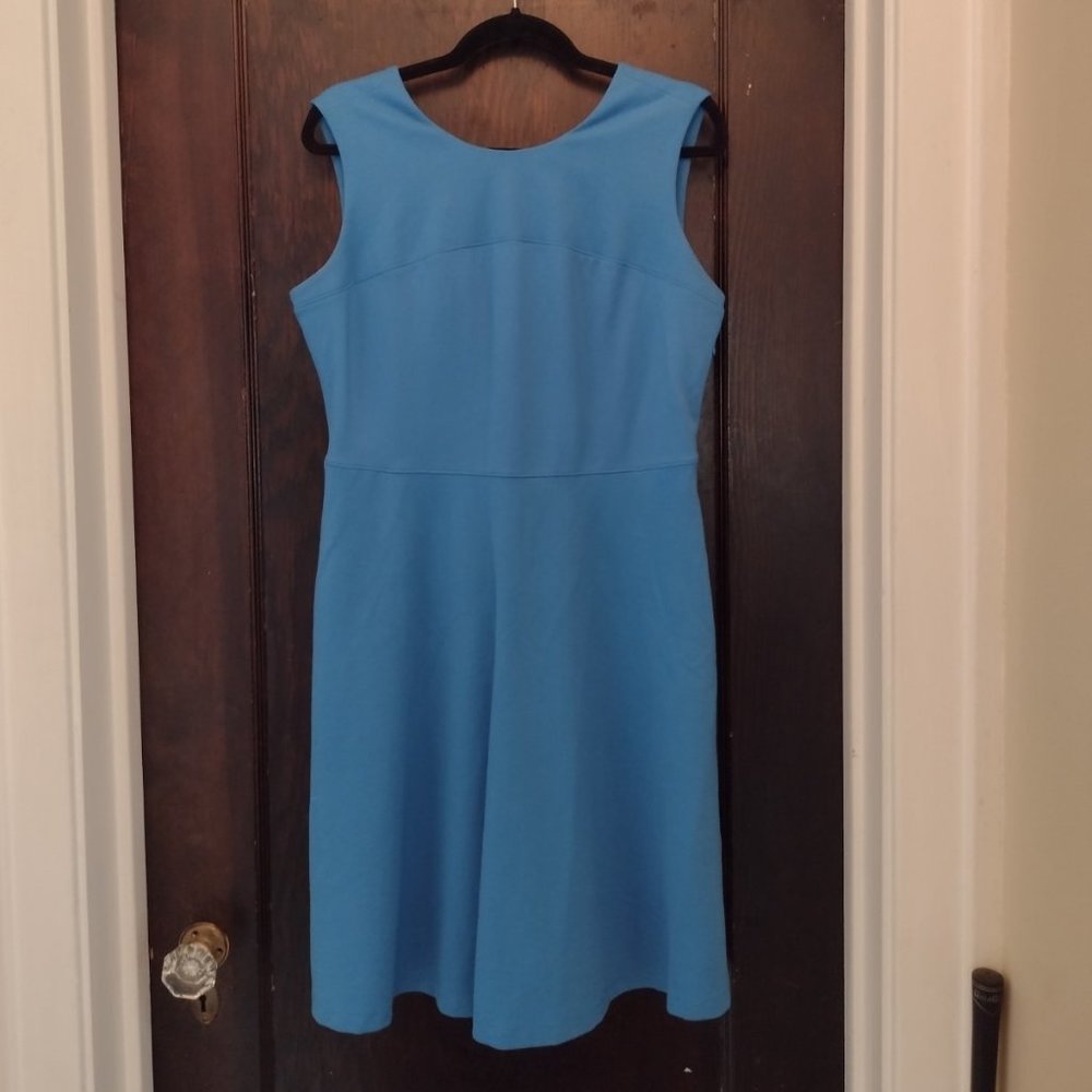Cerulean Blue Sleeveless A-Line Sheath Dress 14P